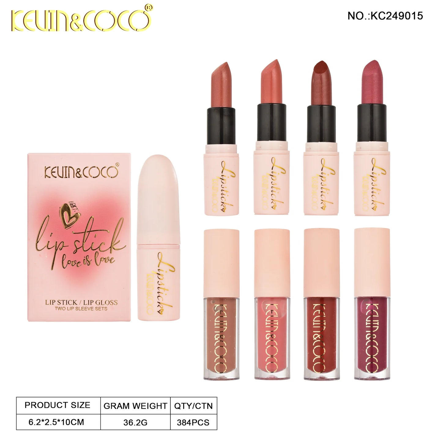 Kevin & Coco Crush Lipstick&lip gloss Kit