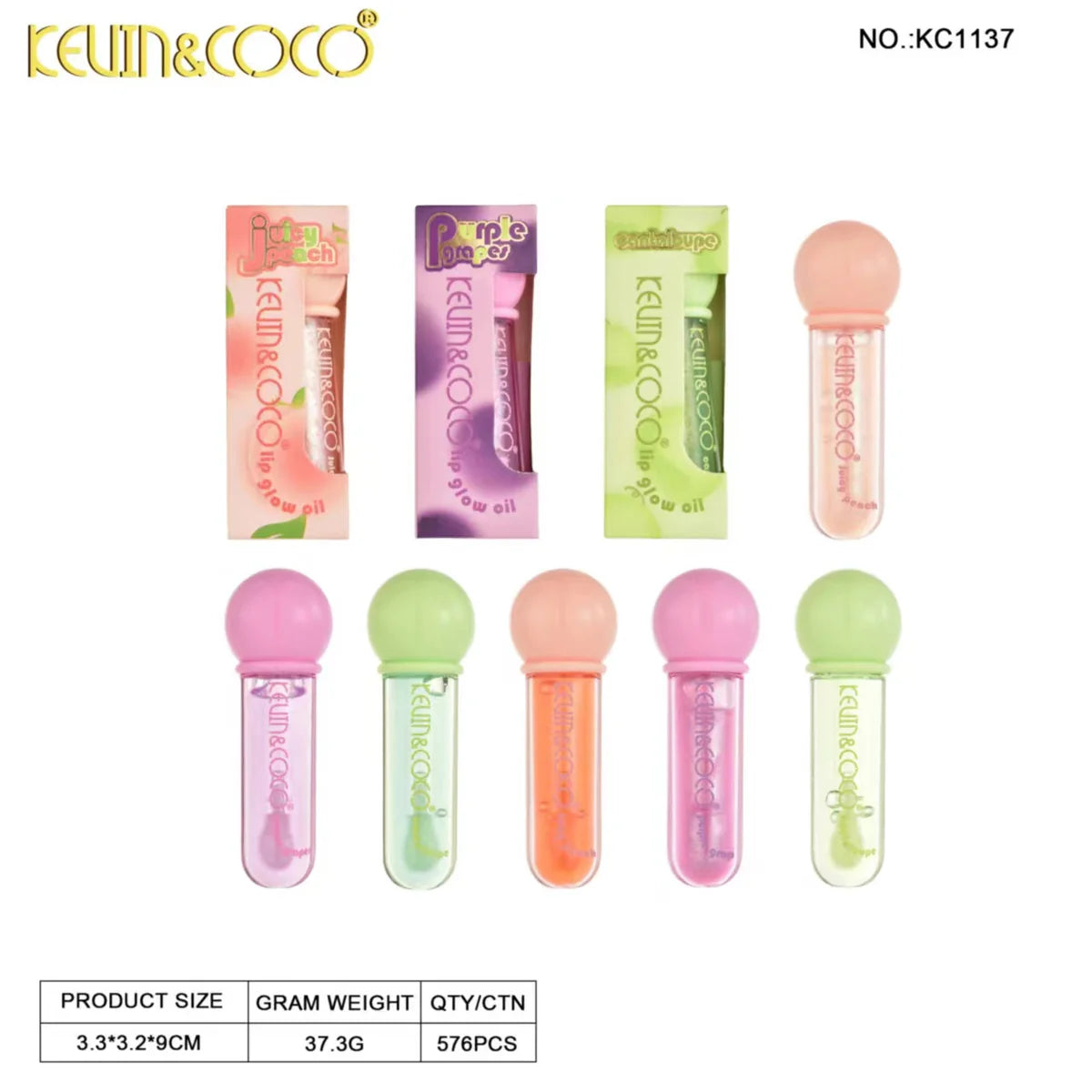 Kevin & Coco Cream Puff Care Lip Oil ( Set of 6 )