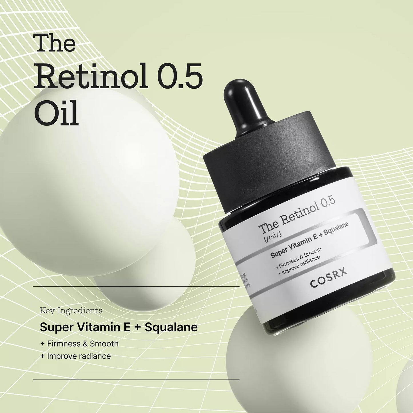 COSRX The Retinol 0.5 Oil with Super Vitamin E + Squalane