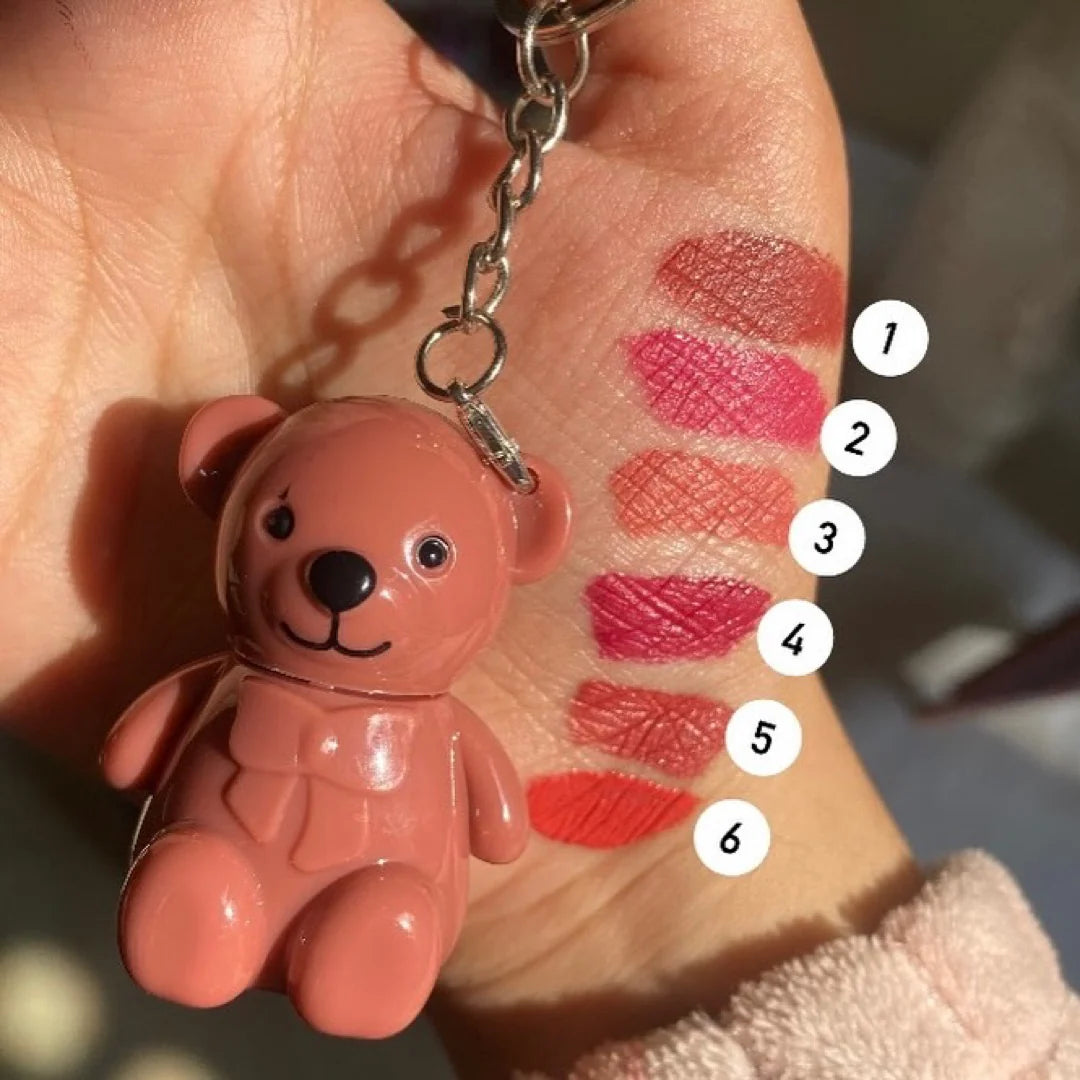 Mocallure Teddy Bear Matte Lipgloss ( PACK OF 6 )