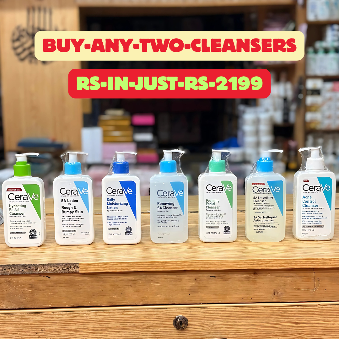 Buy Any Two Cleansers/Moisturisers In just Rs 2199😍.