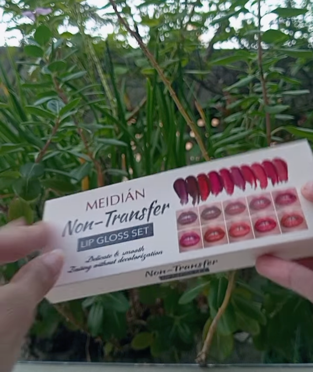 Meidian non transfer lipgloss set - 10 Pcs Box