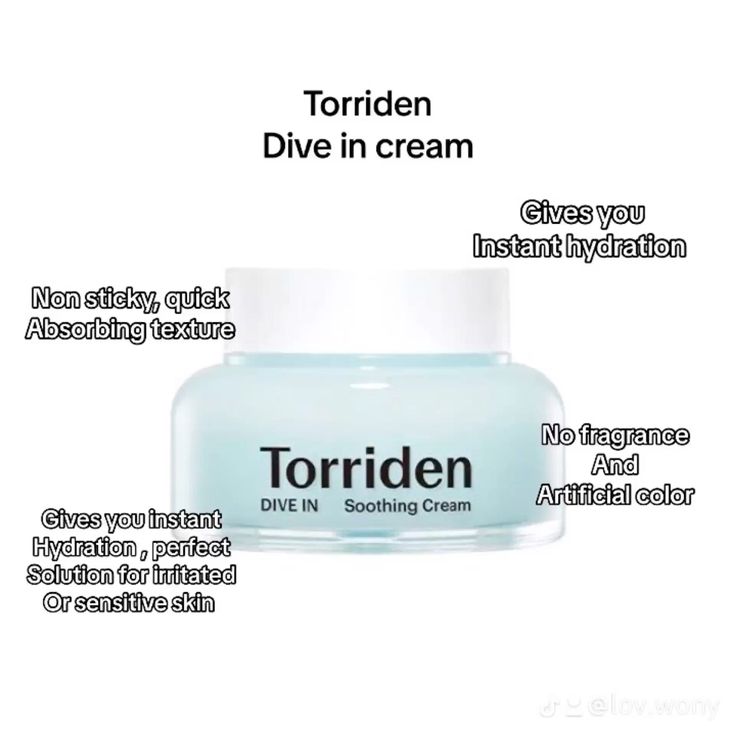 Torriden - Dive-In Hyaluronic Acid Soothing Cream - 100mL