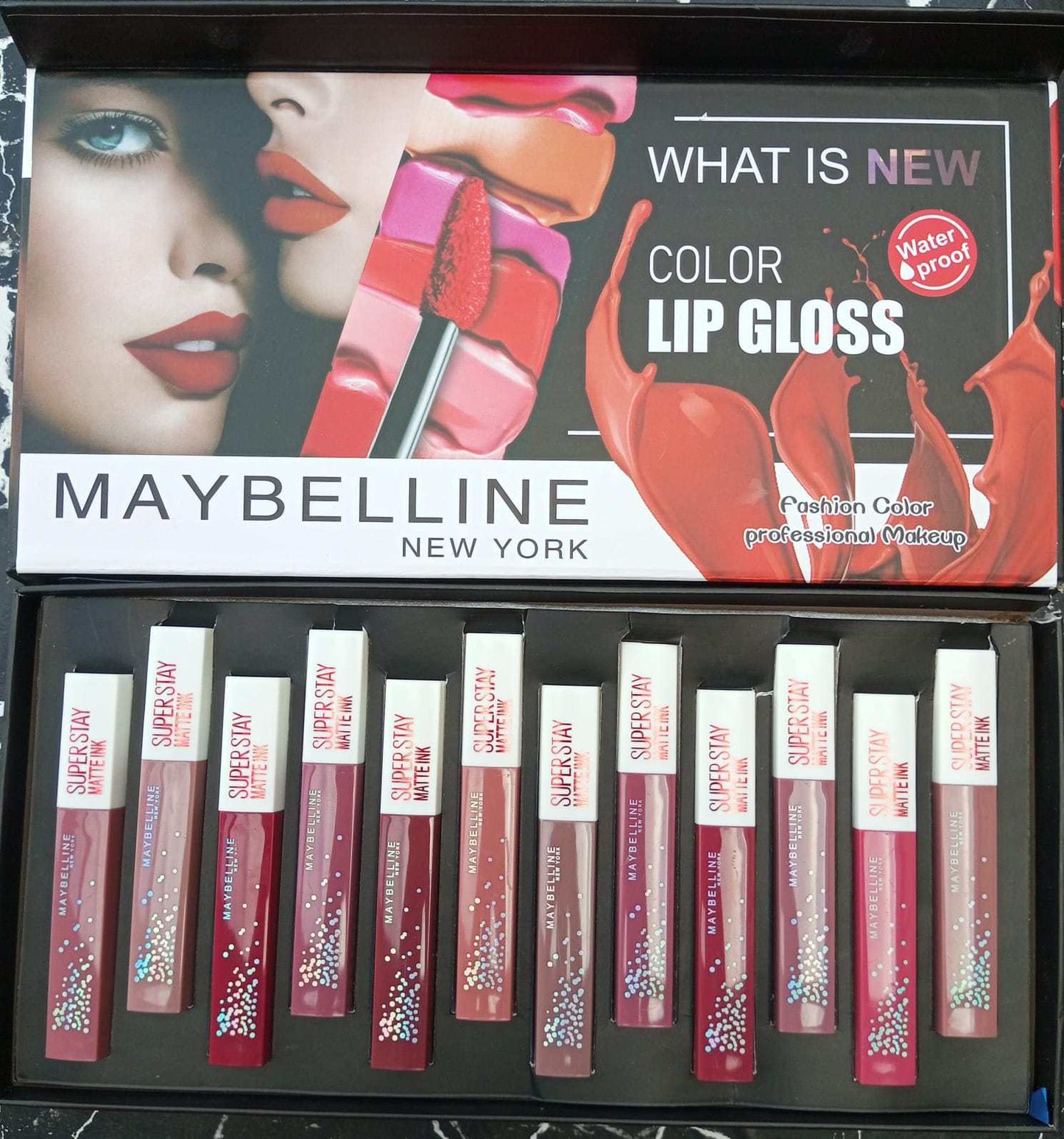 Maybelline New York Believe 12 PCS Color Matte Lip Gloss