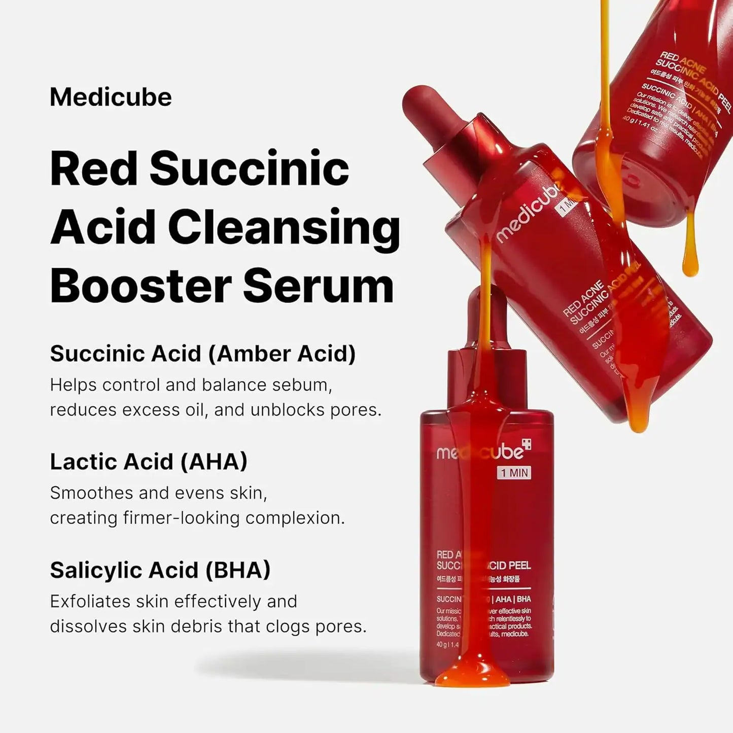 Medicube Red Acne Succinic Acid Peel | Peeling Serum 40g