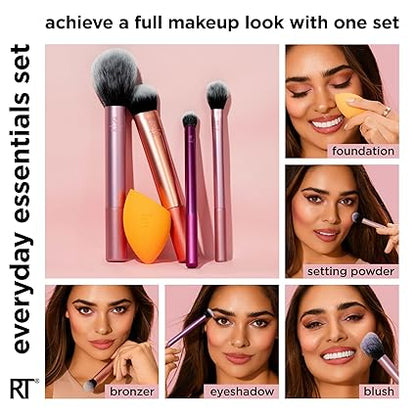 Real Techniques | Everyday Essentials: Brushes and Sponge Set