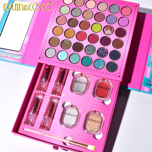 Kevin & Coco Face Chart 36 Colors Face palette Makeup Set