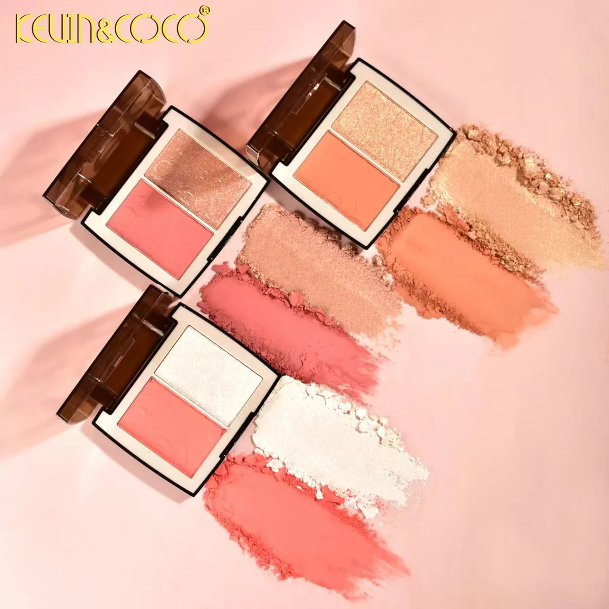 Kevin & Coco Rebirth Blush & Highlighter Palette ( SET OF 3 )