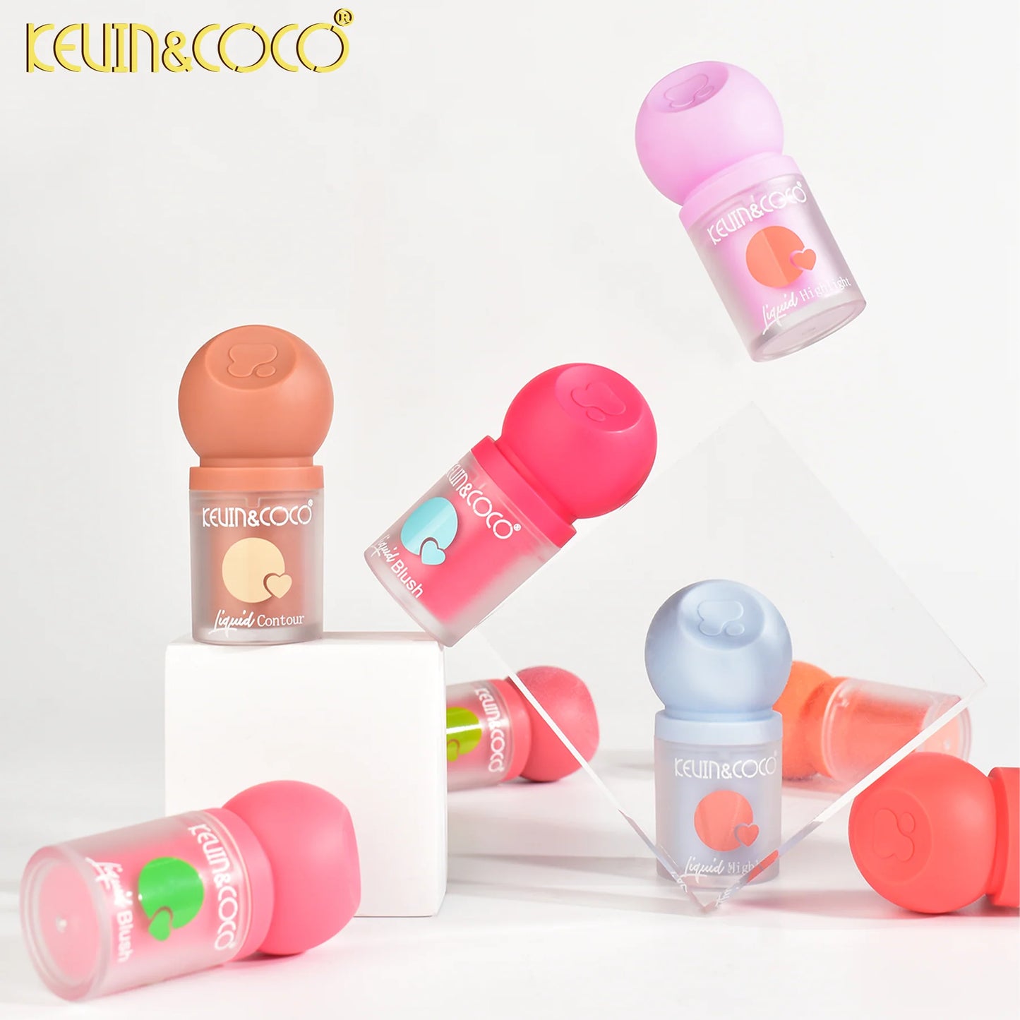 Kevin & Coco Liquid Blush & Highlighter ( Set of 4 )