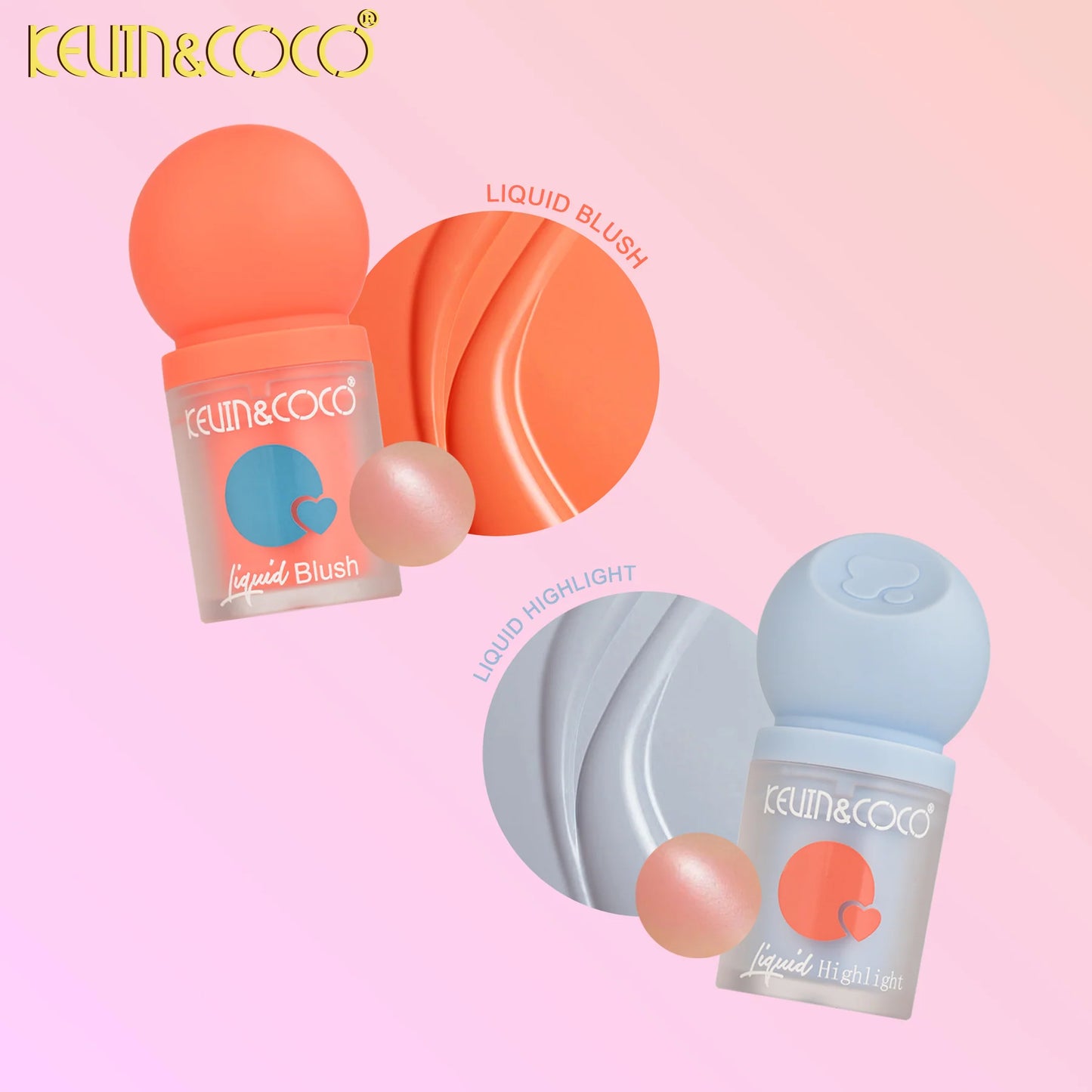 Kevin & Coco Liquid Blush & Highlighter ( Set of 4 )