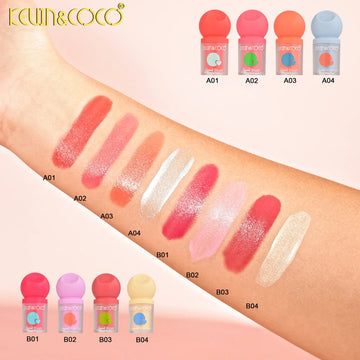 Kevin & Coco Liquid Blush & Highlighter ( Set of 4 )
