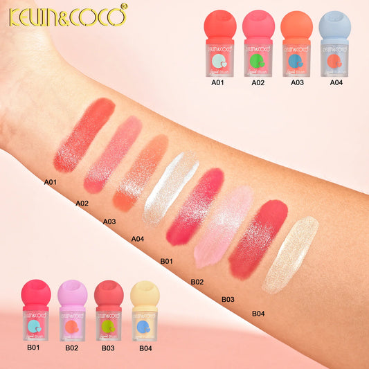 Kevin & Coco Liquid Blush & Highlighter ( Set of 4 )