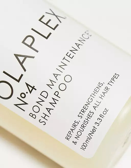 OLAPLEX no 4 Bond Maintenance Shampoo 100ml bottle for hair repair and hydration