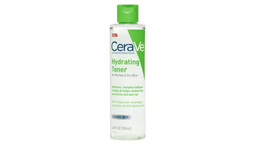 CeraVe Hydrating Toner bottle with moisturizing facial skincare product
