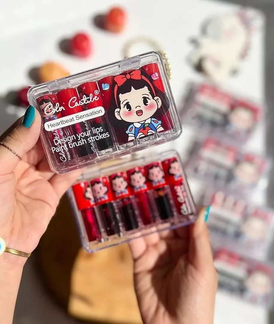 Color Castle Heartbeat Sensation liquid lipstick in vibrant red matte shade with applicator wand