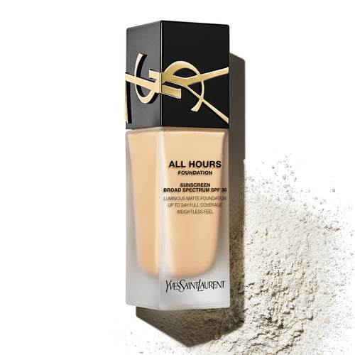 Yves Saint Laurent ALL HOURS Foundation waterproof long-wear full coverage liquid foundation with SPF 30 and hyaluronic acid