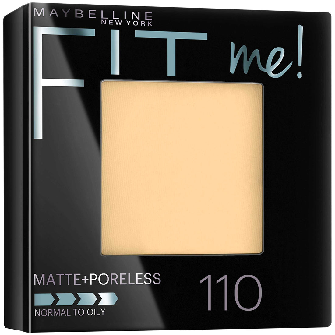 Maybelline Fit Me Matte + Poreless Powder 110 Porcelain compact for shine-free, smooth skin