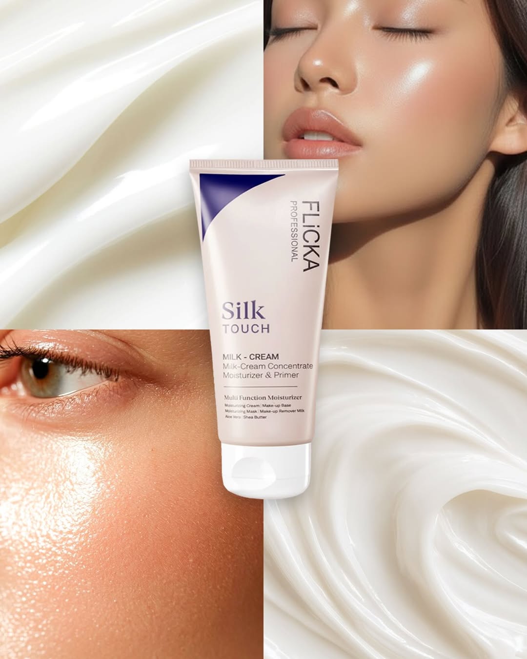 Flicka Silk Touch - 3 in 1 Moisturizer, Primer & Sunscreen for Face