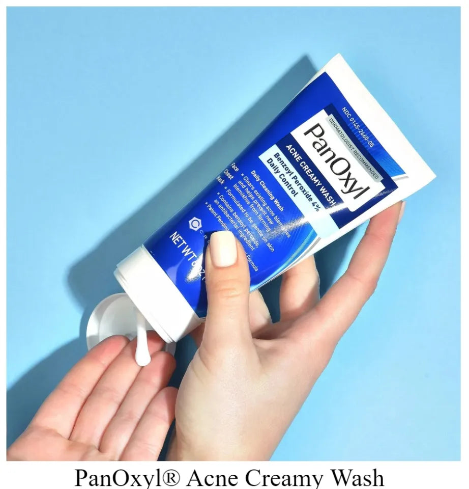 PanOxyl acne foaming wash with 4% benzoyl peroxide for clear skin