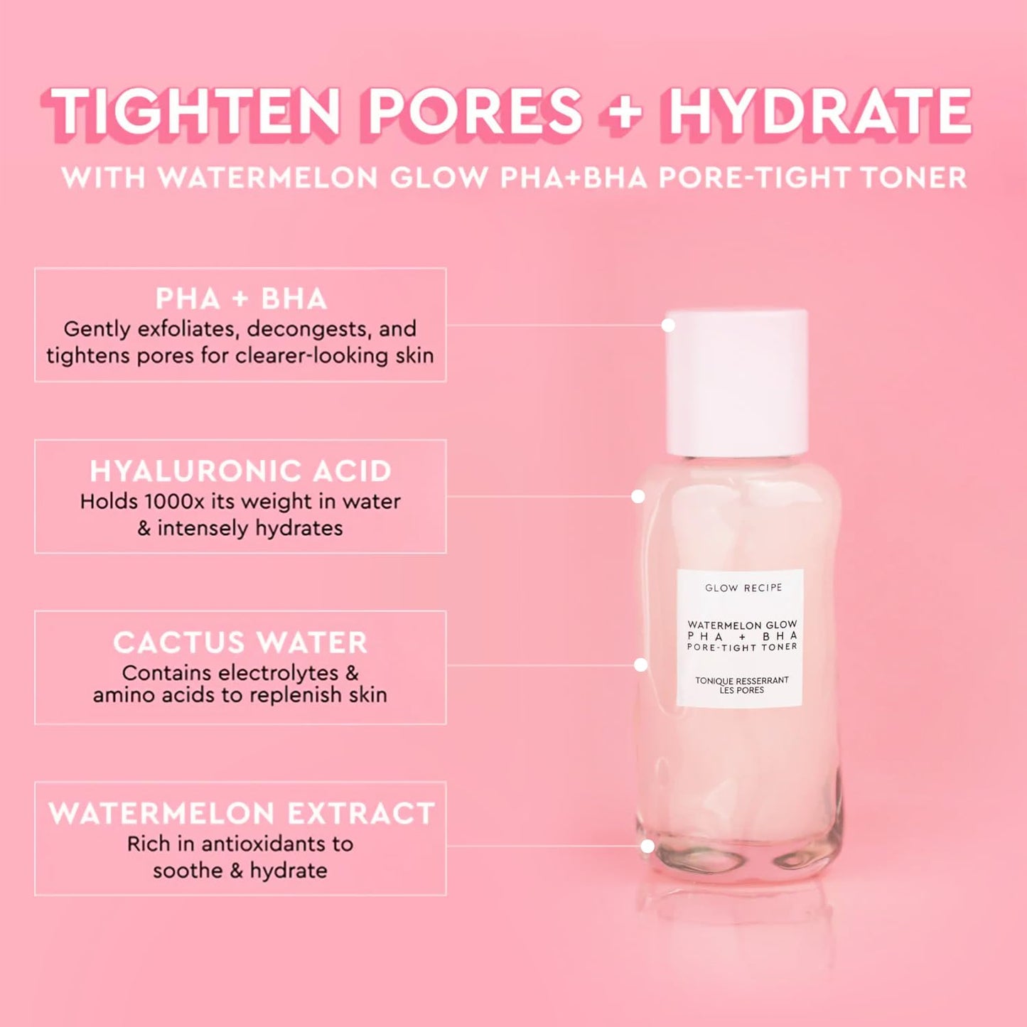 Glow recipe watermelon glow pha bha pore tight toner 150ml