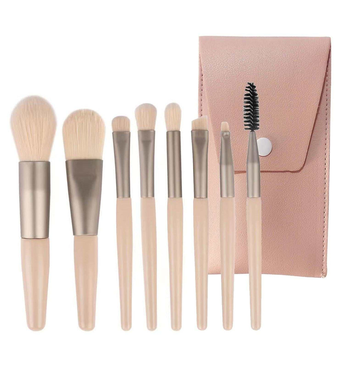 8-piece makeup brush set with soft bristles for flawless application and blending