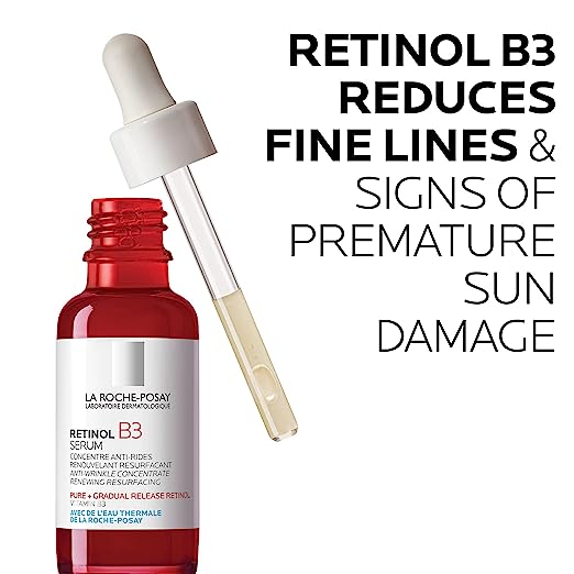 LA Roche-Posey Pure Retinol Face Serum with Vitamin B3 for sensitive skin reducing wrinkles and sun damage