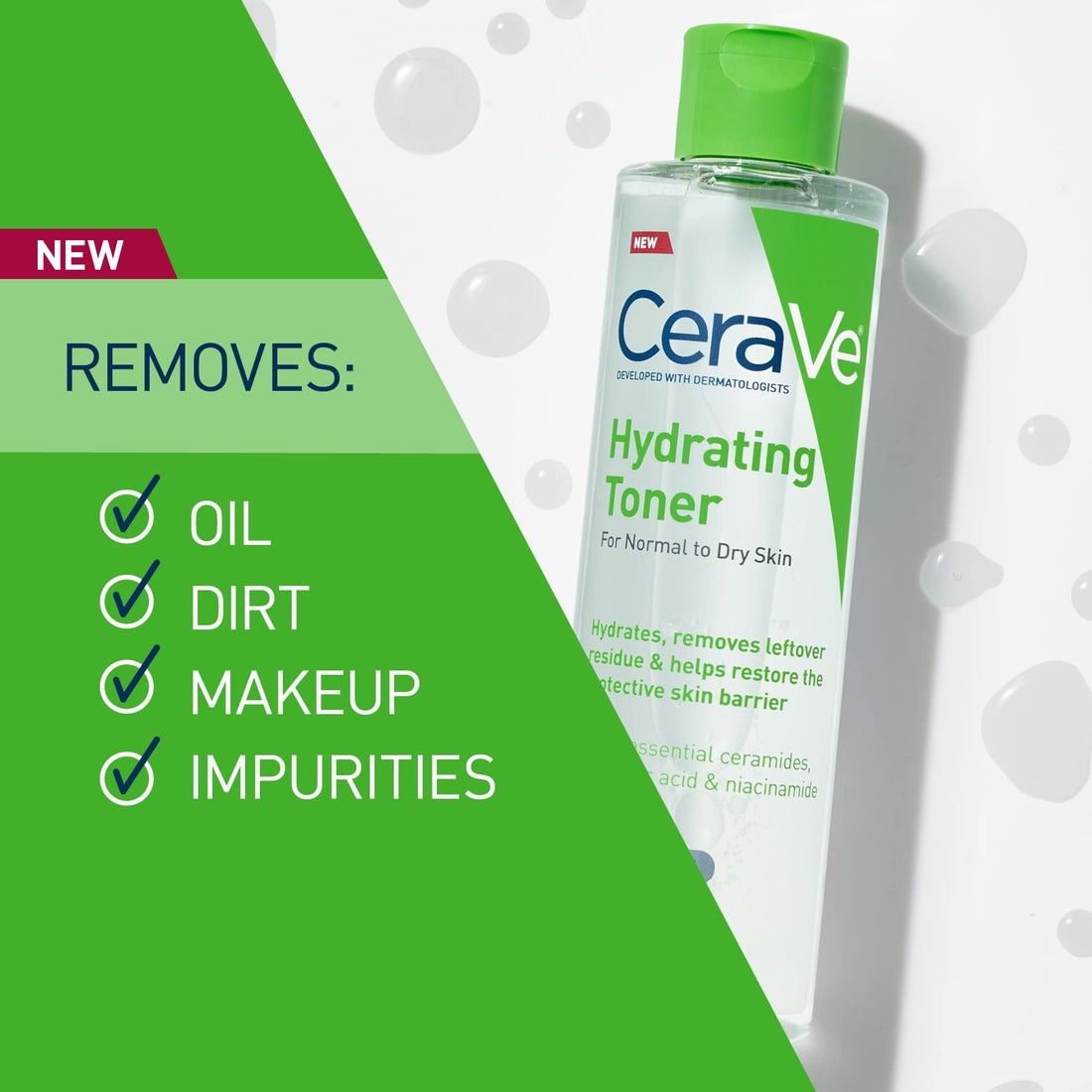 CeraVe Hydrating Toner bottle with moisturizing facial skincare product