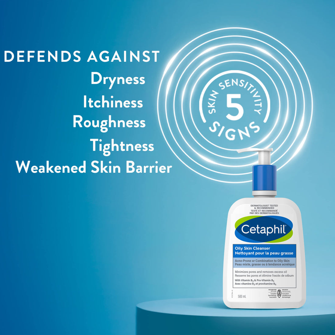 Cetaphil Gentle Skin Cleanser 500ml bottle for gentle, hydrating daily skincare