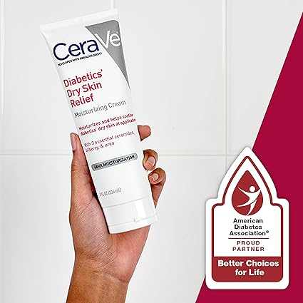 CeraVe Diabetics’ Dry Skin Relief Moisturizing Cream for intense hydration and soothing care