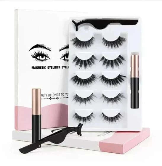 Magnetic Eyeliner Eyelash Suit kit with magnetic eyeliner and lashes for easy application