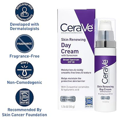 CeraVe Skin Renewing Day Cream with Sunscreen