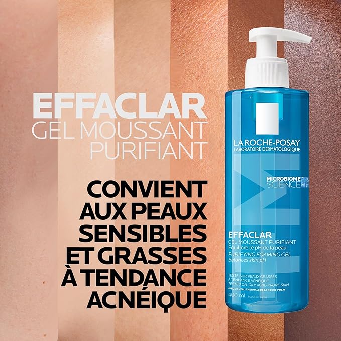 La Roche-Posay Effaclar AR Purifying Foaming Gel – 400ml for Oily & Sensitive Skin