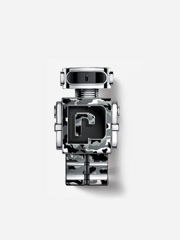 Phantom Paco Rabanne sensual fresh perfume 100ml bottle with sleek silver and black design