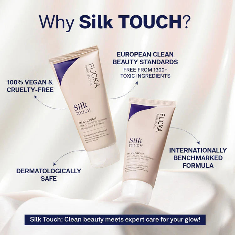 Flicka Silk Touch - 3 in 1 Moisturizer, Primer & Sunscreen for Face