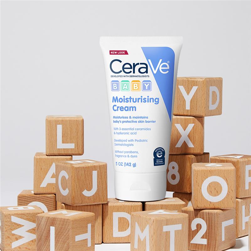 CeraVe Baby Moisturizing Cream fragrance-free paraben-free gentle hydration for baby skin with ceramides and hyaluronic acid