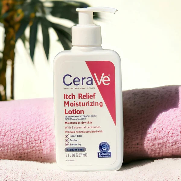 CeraVe Itch Relief Moisturising Lotion bottle for instant itch relief and deep hydration
