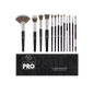 BH Cosmetics Studio Pro 13-piece makeup brush set with matte black handles and synthetic bristles