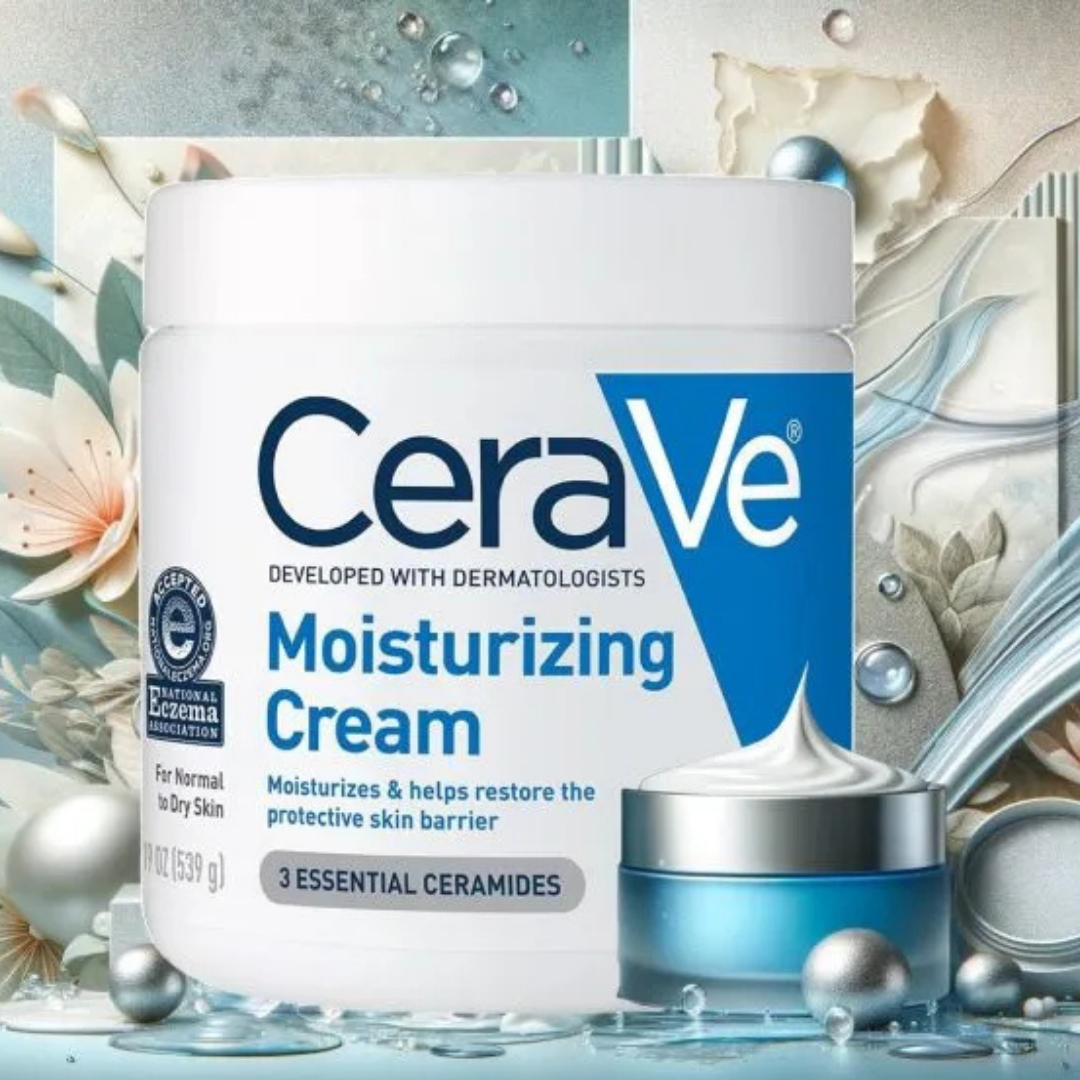CeraVe Moisturising Cream 340g jar for long-lasting hydration and skin barrier repair