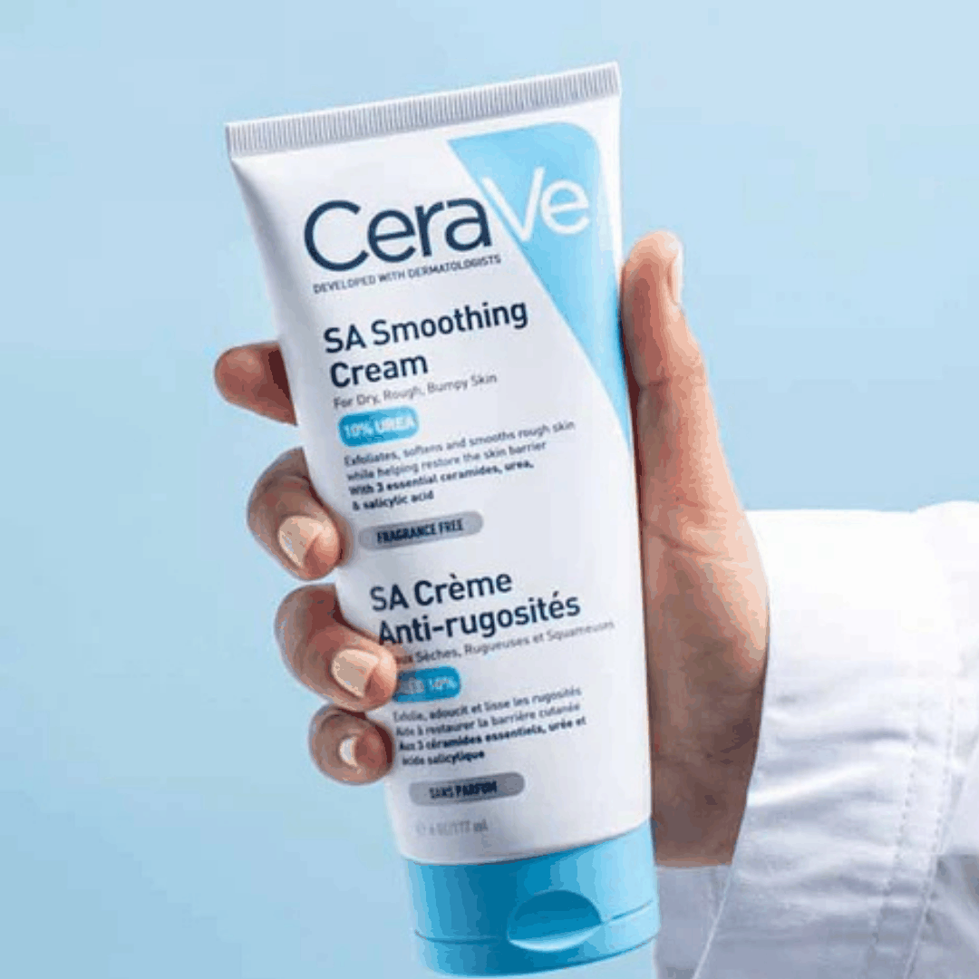 CeraVe SA Smoothing Cream for dry, rough, and bumpy skin with salicylic acid and hydration benefits