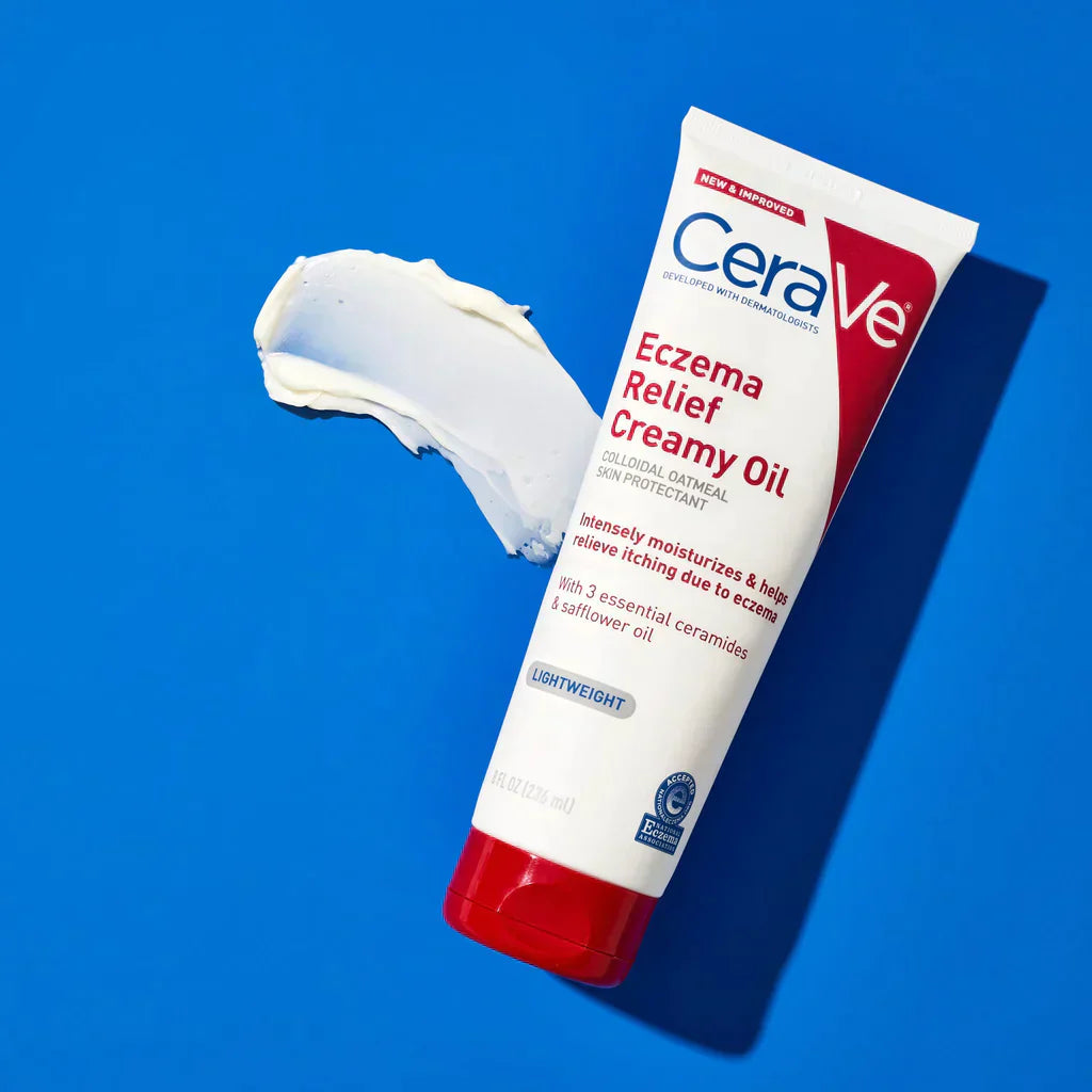 CeraVe Eczema Relief Creamy Oil 236ml bottle for dry, itchy eczema-prone skin with colloidal oatmeal and ceramides