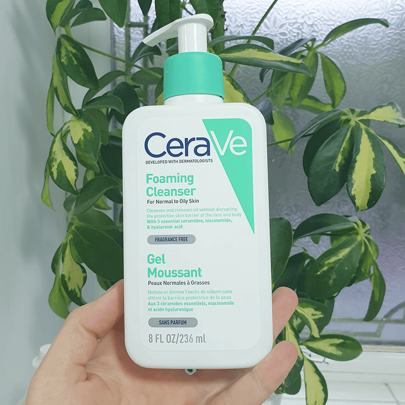 CeraVe Foaming Cleanser bottle with gentle foaming formula for all skin types