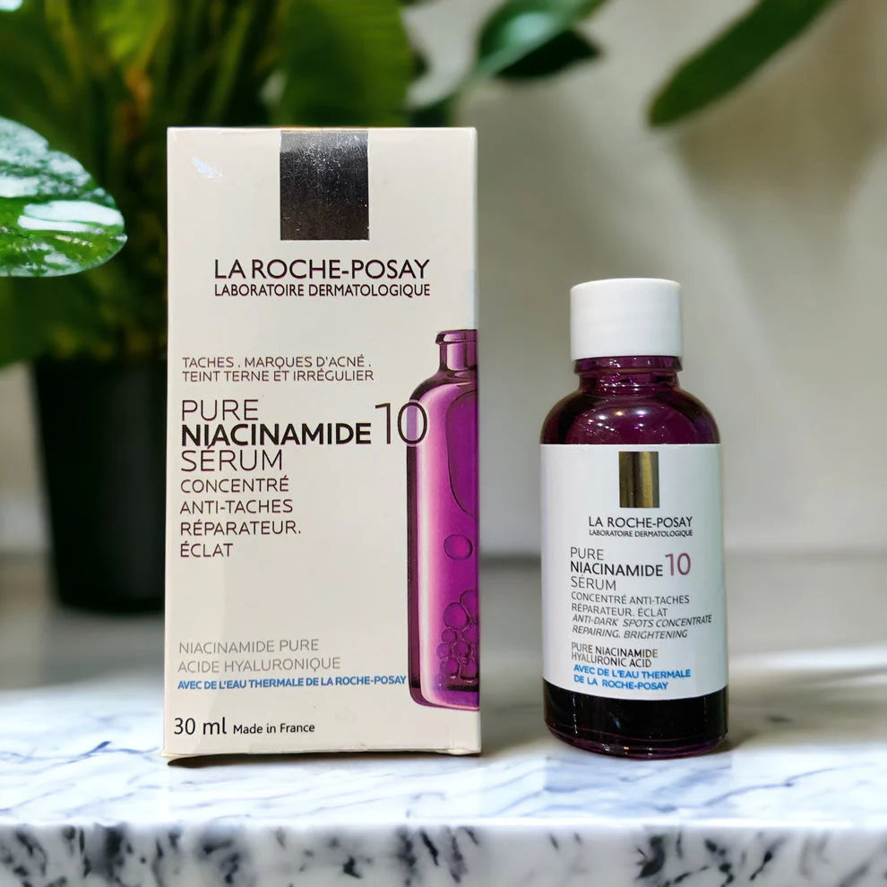 La Roche-Posay Pure Niacinamide 10 Serum bottle with brightening skincare benefits for sensitive skin