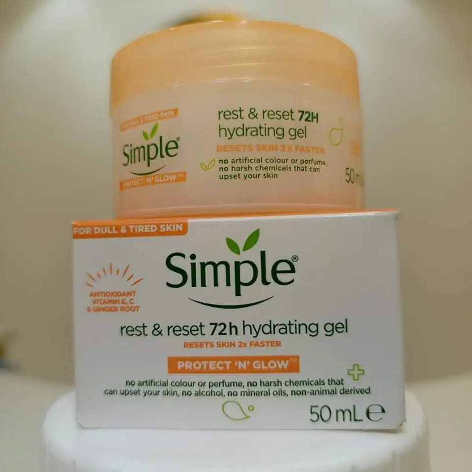 Simple Protect ‘N’ Glow 72h Hydrating Gel – Rest, Reset, and Glow!