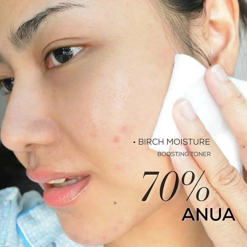 Anua Birch 70 Moisture Boosting Serum 30ml bottle with Japanese White Birch Water for deep hydration and skin barrier protection