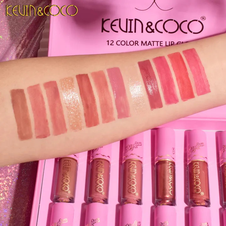 Kevin & Coco | 12-Color Lipgloss Set – High-Shine, Hydrating Glosses for Every Look