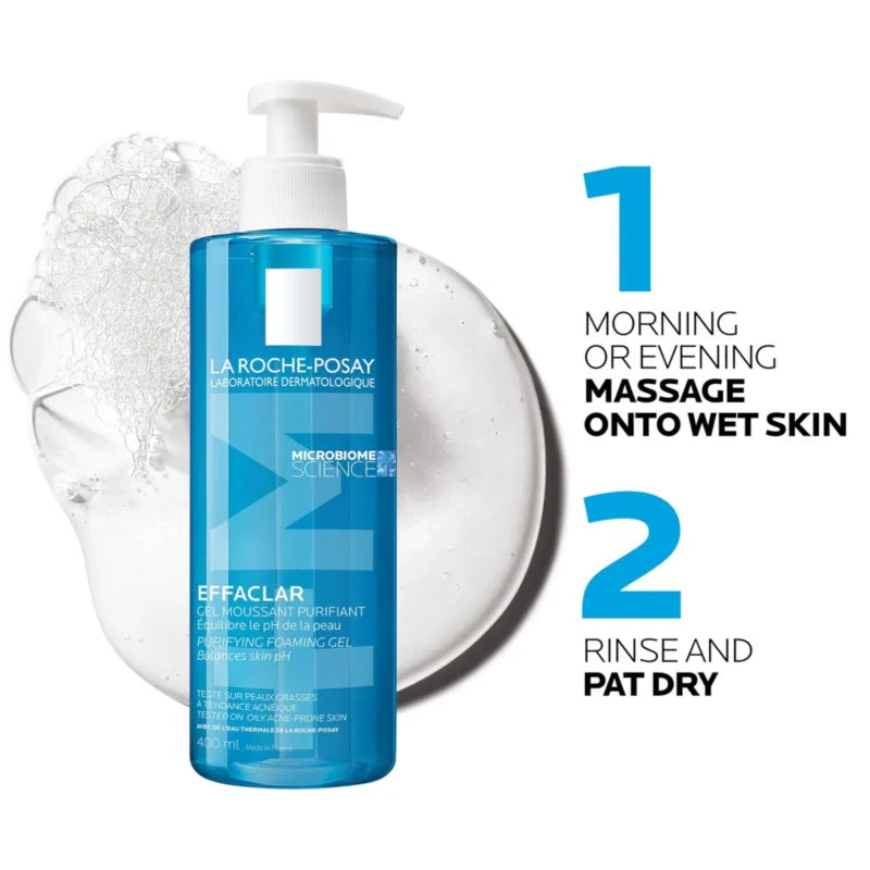 La Roche-Posay Effaclar AR Purifying Foaming Gel – 400ml for Oily & Sensitive Skin