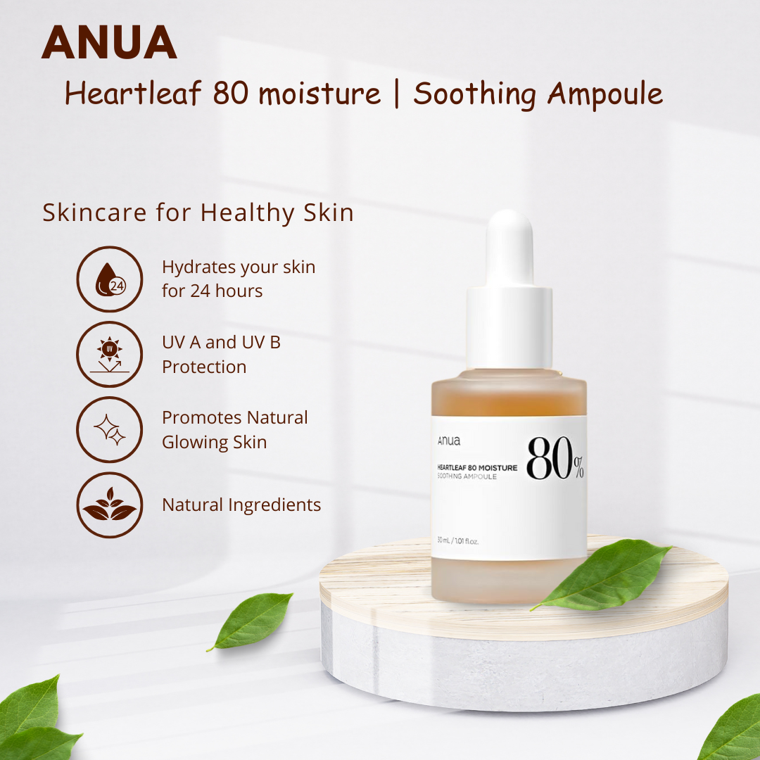 Anua | Heartleaf 80 moisture | Soothing Ampoule