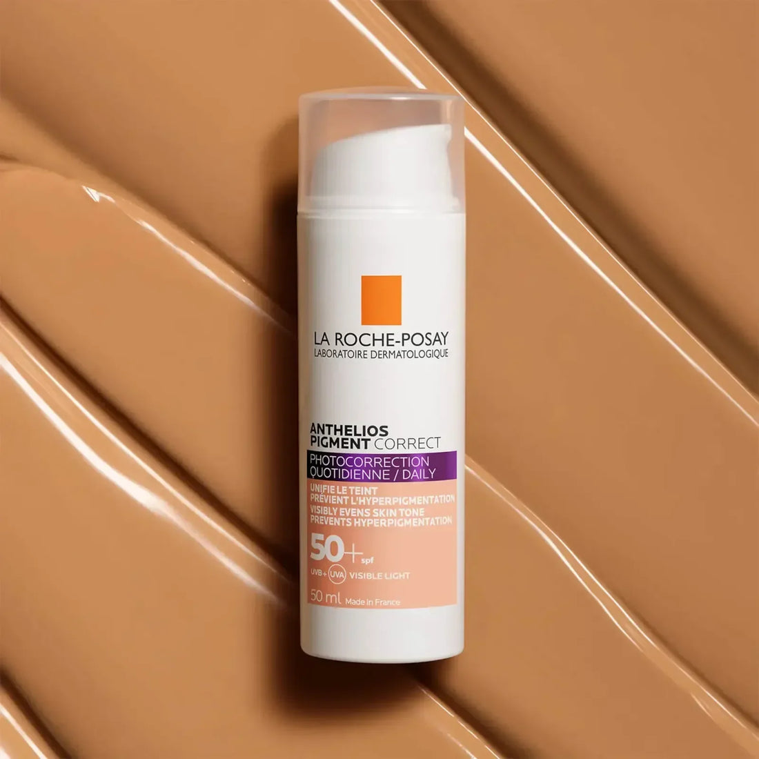 La Roche Posay Anthelios Pigment Correct SPF 50 tinted cream for sensitive aging skin