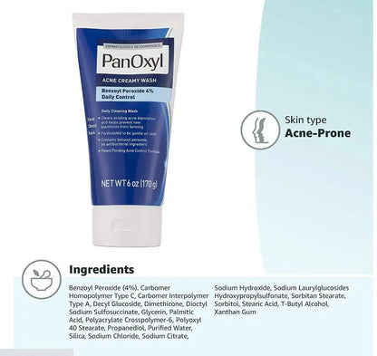 Panoxyl acne foaming wash benzoyl peroxide 4% - Buy Now Pakistan