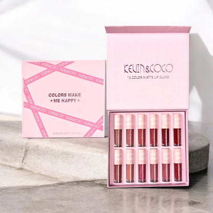 Kevin & Coco | 12-Color Lipgloss Set – High-Shine, Hydrating Glosses for Every Look